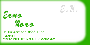 erno moro business card